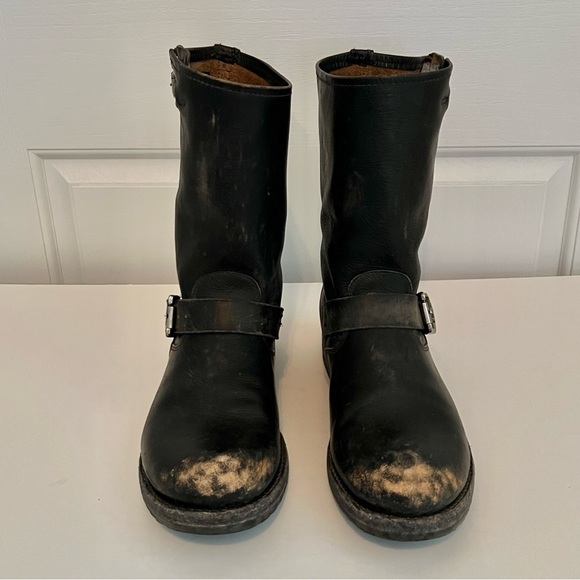 Frye Veronica Shortie Boot Black Stone Wash Size 10 - Picture 7 of 10